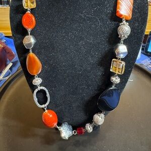 Premier Designs signed Multicolor Beaded Necklace